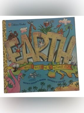 🎉6/$20 1999 ‘EARTH WHERE WOULD WE BE WITHOUT IT’ LITTLE GOLDEN BOOK VINTAGE